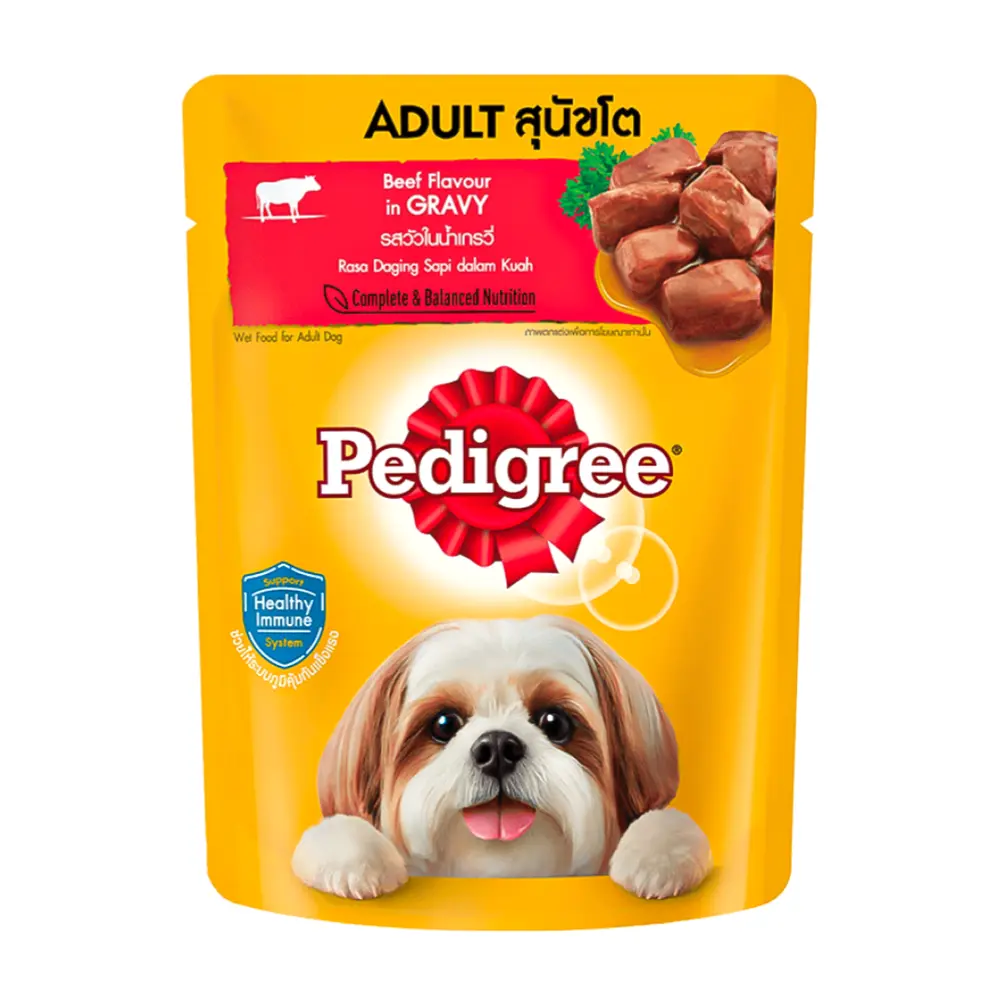 Thức Ăn Cho Chó Trưởng Thành Vị Bò Nấu Sốt, Adult Dog Food, Beef Flavour in Gravy (80g) - PEDIGREE