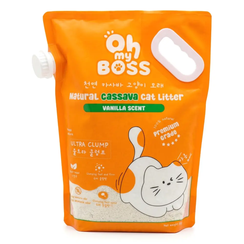 Cát Sắn Tự Nhiên Cho Mèo Hương Vani, Natural Cassava Cat Litter, Vanilla Scent (2.5kg) - OH MY BOSS