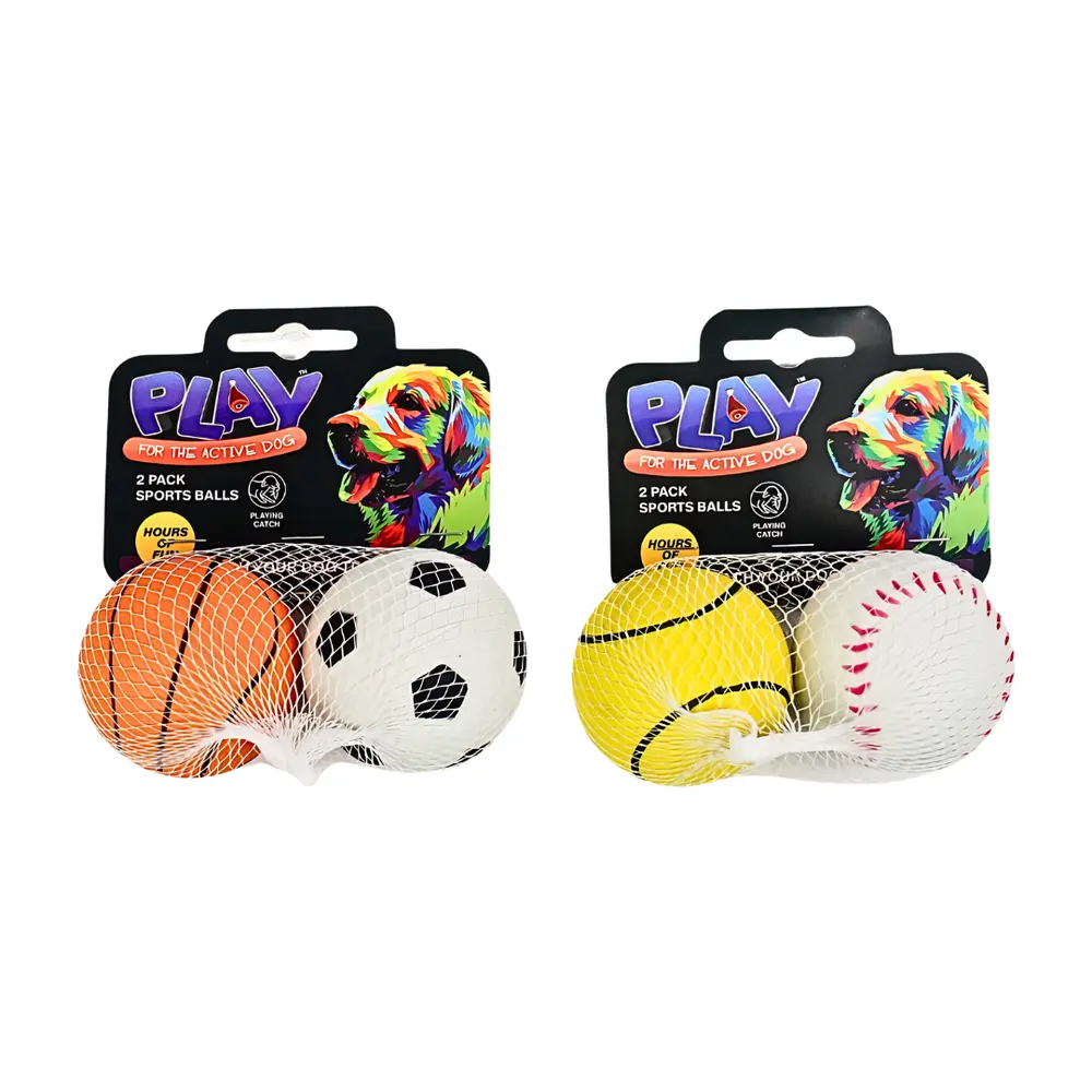 Bóng Đồ Chơi Cho Cún (Nhiều Mẫu), Play, 2 Pack Sports Balls for Dog - UNCLE BILLS