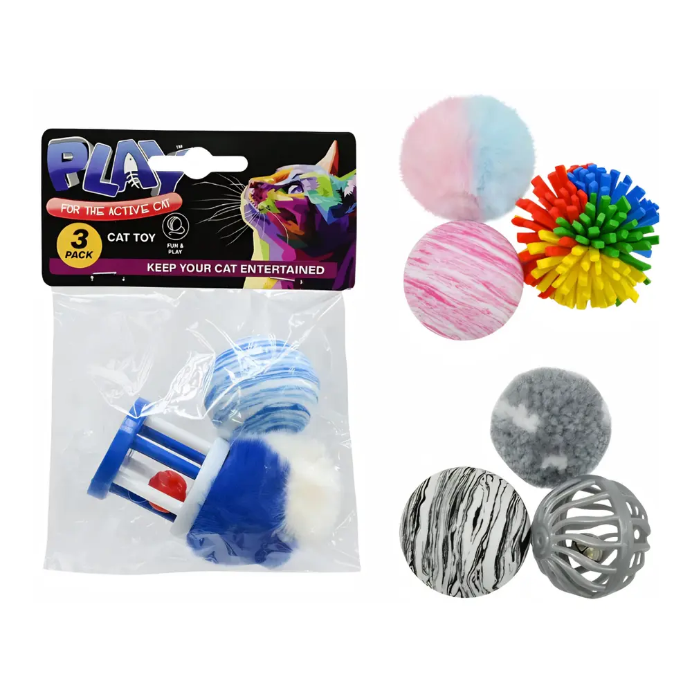 Bộ 3 Món Đồ Chơi Cho Mèo (Nhiều Mẫu), Play, 3 Pack Cat Toy - UNCLE BILLS