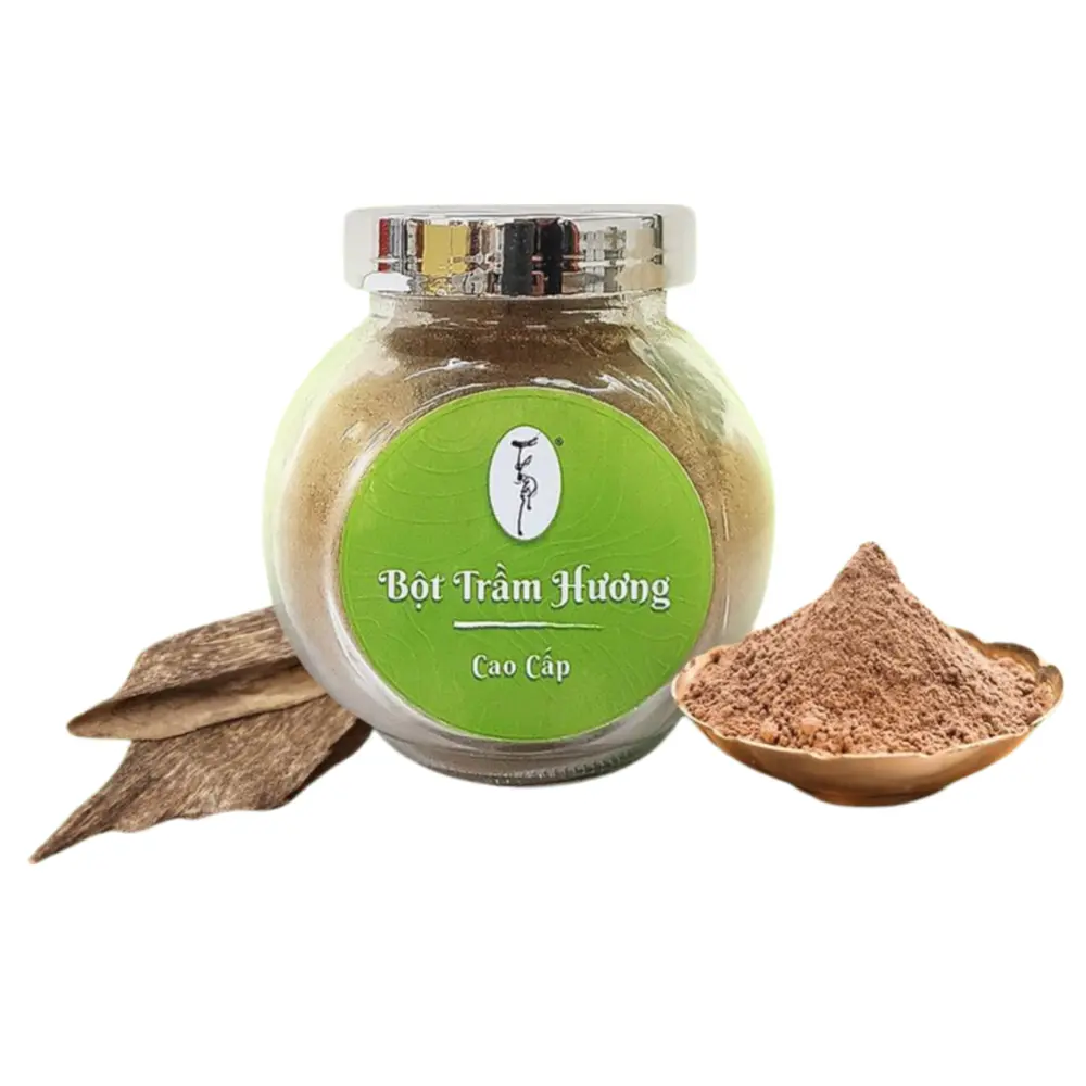 Bột Trầm Hương Cao Cấp, Premium Agarwood Incense Powder (50g) - NHANG XANH