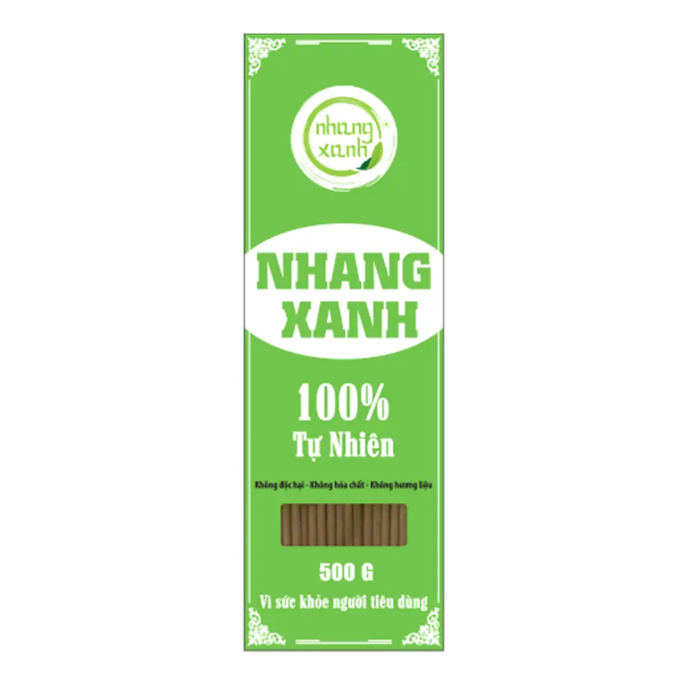 Nhang Xanh Tự Nhiên, 100% Natural Incense Sticks, 500 Cây, 30cm (500g) - NHANG XANH