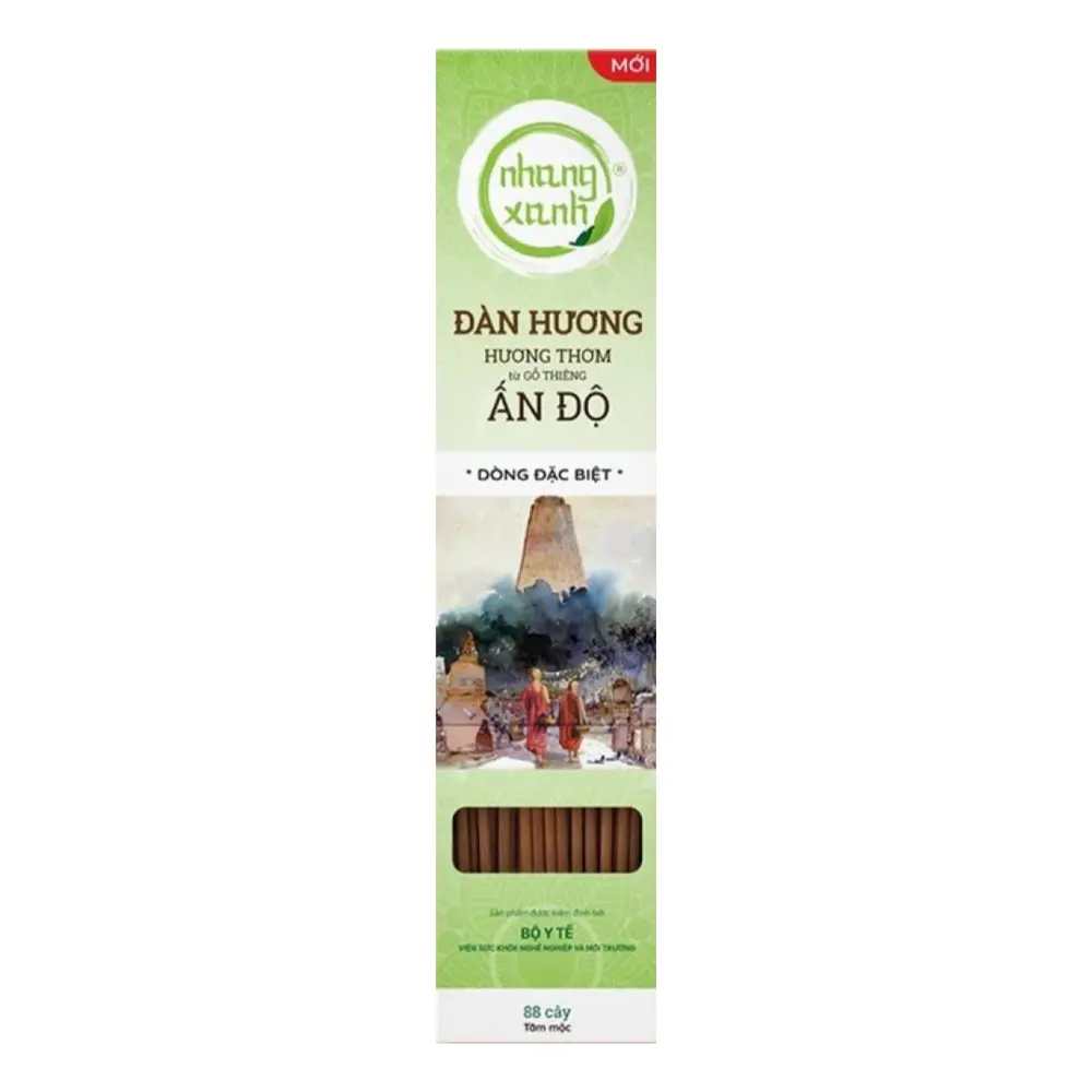 Đàn Hương Gỗ Thiêng Ấn Độ Dòng Đặc Biệt, Indian Wood Incense Sticks, 88 Cây, 30cm (100g) - NHANG XANH