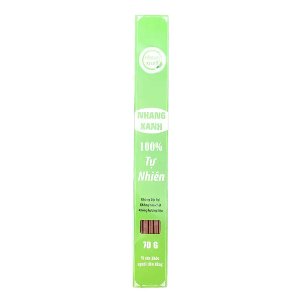 Nhang Xanh Tự Nhiên, 100% Natural Incense Sticks, 50 Cây, 40cm (70g) - NHANG XANH