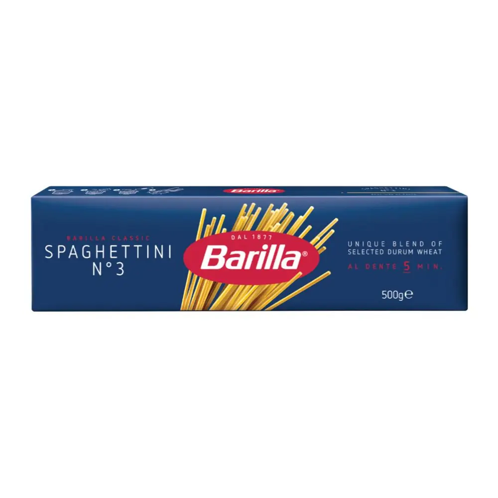 Mì Ý, Spaghettini, No. 3, Durum Wheat Semolina Pasta (500g) - BARILLA