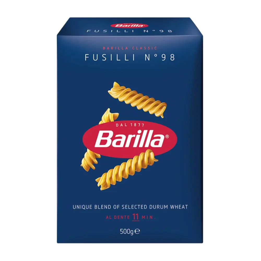 Nui Xoắn, Fusilli, No. 98, Durum Wheat Semolina Pasta (500g) - BARILLA