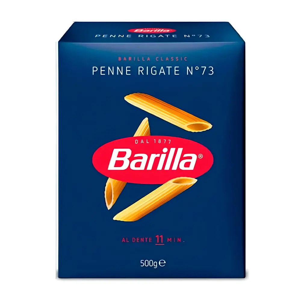 Nui Ống, Penne Rigate, No. 73, Durum Wheat Semolina Pasta (500g) - BARILLA