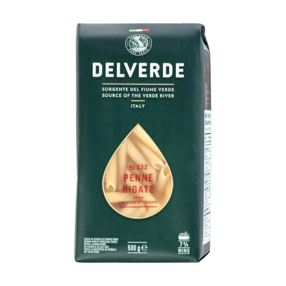 Nui Ống, Penne Rigate, No. 232 (500g) - DELVERDE
