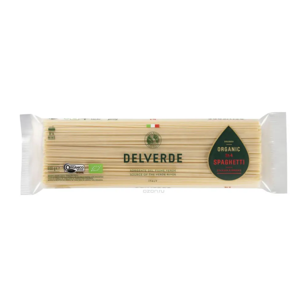 Mì Ý Hữu Cơ, Organic Spaghetti, No. 4 (500g) - DELVERDE