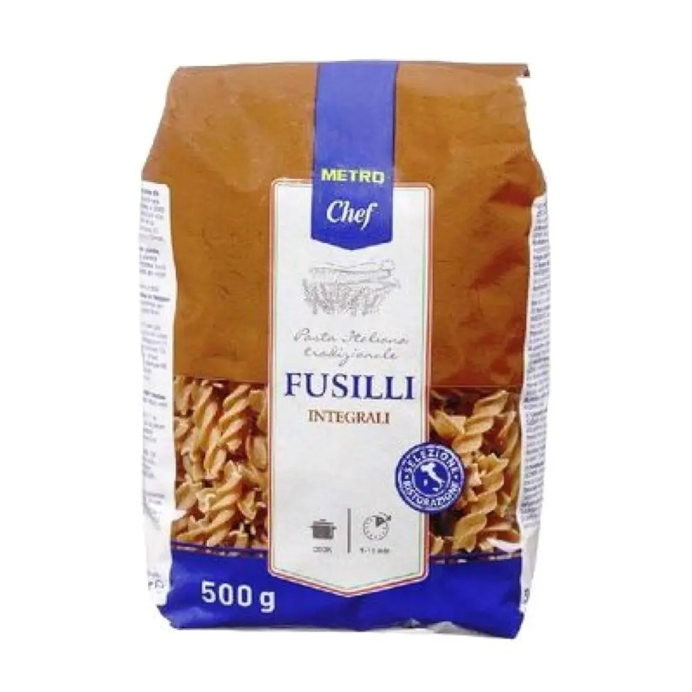 Nui Xoắn Nguyên Cám, Fusilli Integrali, Whole Wheat (500g) - METRO CHEF