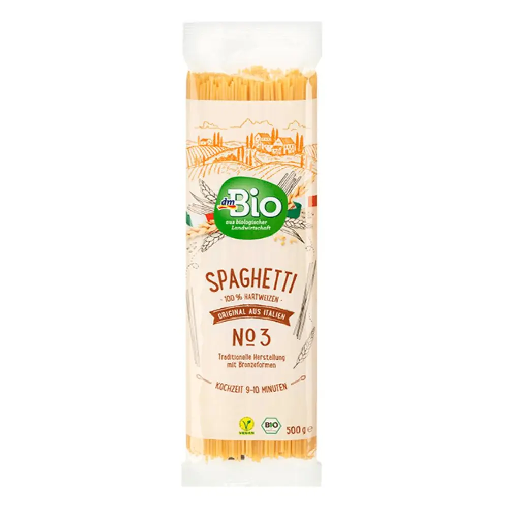 Mì Ý Hữu Cơ, Organic Spaghetti, No. 3 (500g) - DMBIO
