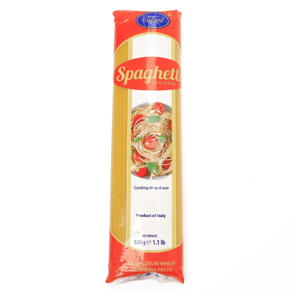 Mì Ý, Spaghetti, Red, 1.1 lb (500g) - EUFOOD
