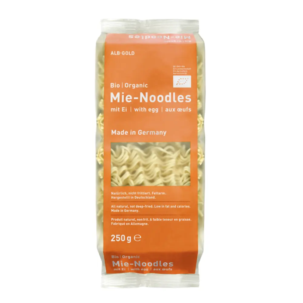 Mì Trứng Hữu Cơ, Organic Mie-Noodles with Egg, 4 Vắt (250g) - ALB-GOLD
