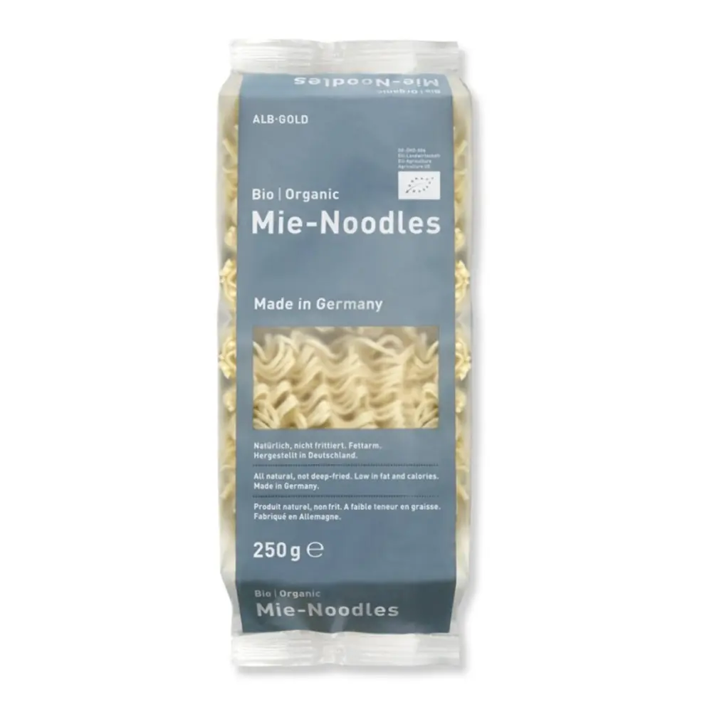 Mì Hữu Cơ, Organic Mie-Noodles, 4 Vắt (250g) - ALB-GOLD