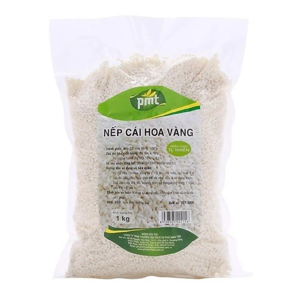 Nếp Cái Hoa Vàng, Yellow Flower Sticky Rice (1kg) - PMT