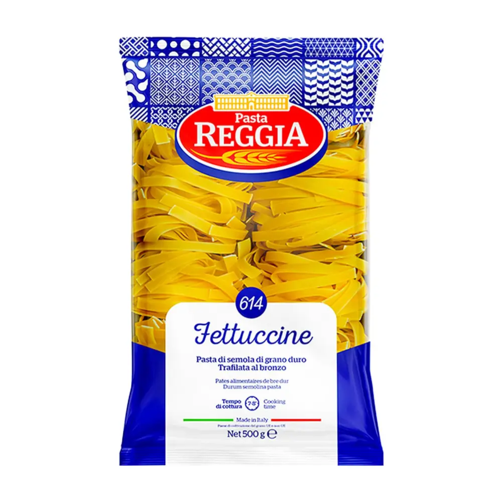 Mì Ý Sợi Dẹt, Fettuccine, No. 614 (500g) - PASTA REGGIA