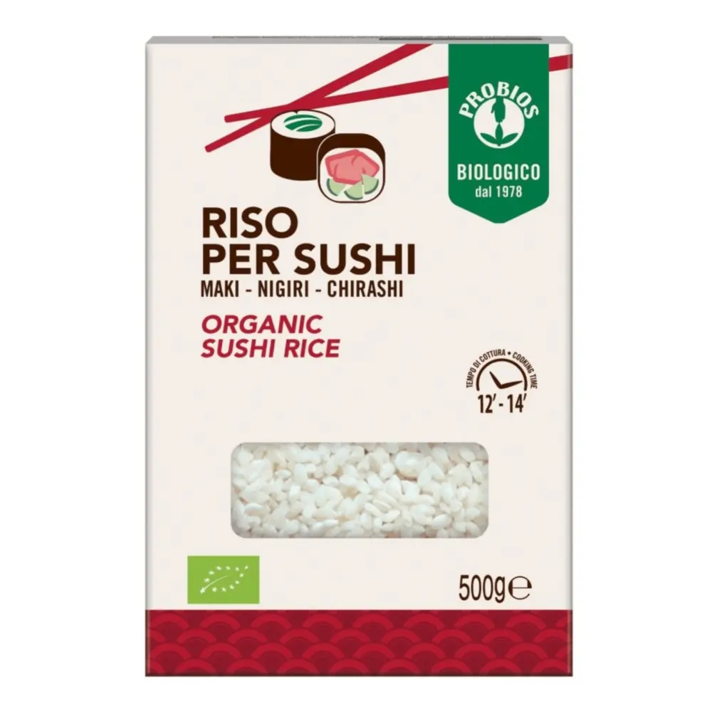 Gạo Ý Làm Sushi Hữu Cơ, Organic Sushi Rice (500g) - PROBIOS