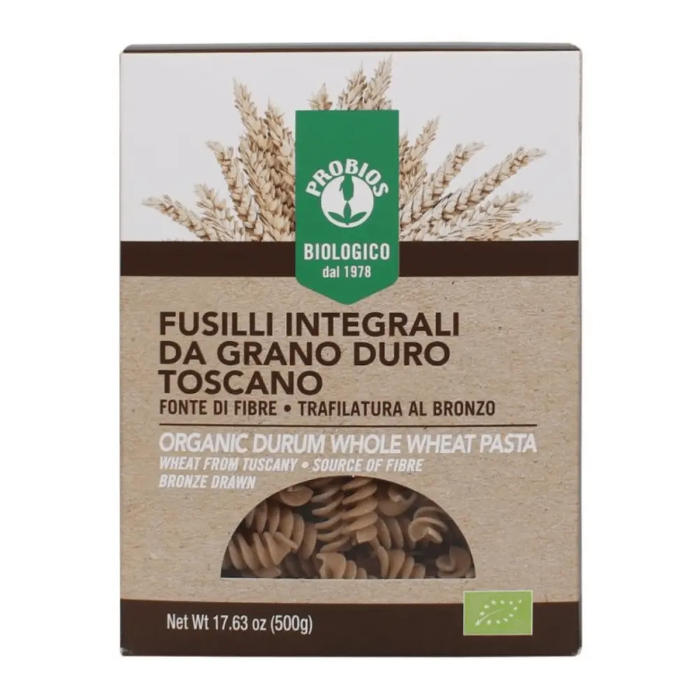 Nui Hình Nơ Hữu Cơ, Organic Durum Whole Wheat Pasta, Farfalle Integrali, 17.63 oz (500g) - PROBIOS
