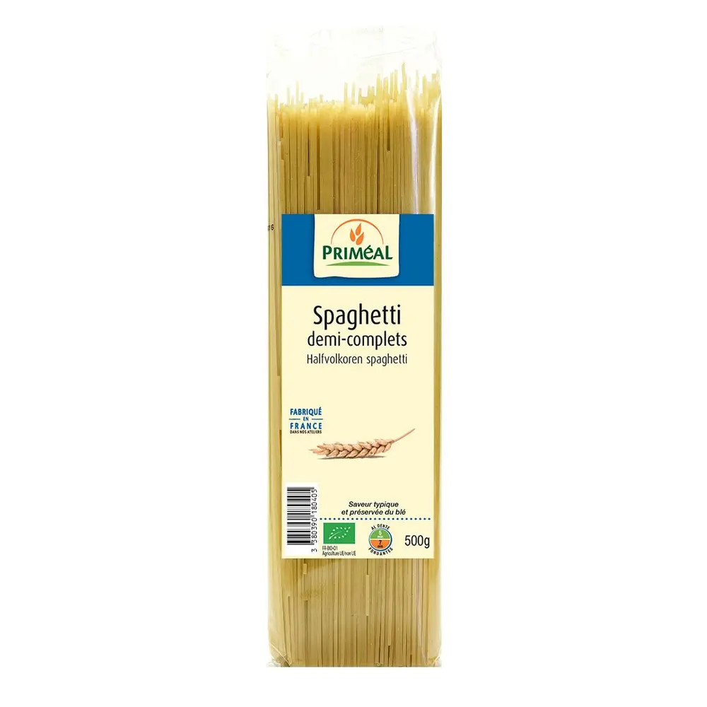 Mì Ý Gạo Lứt Hữu Cơ, Organic Spaghetti, Complets (500g) - PRIMÉAL