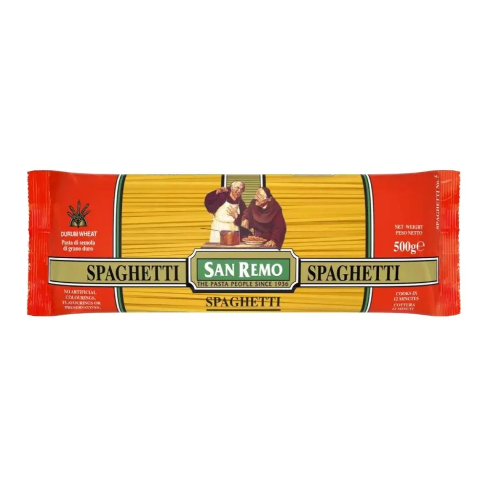 Mì Ý, Spaghetti, No. 5, Durum Wheat (500g) - SAN REMO