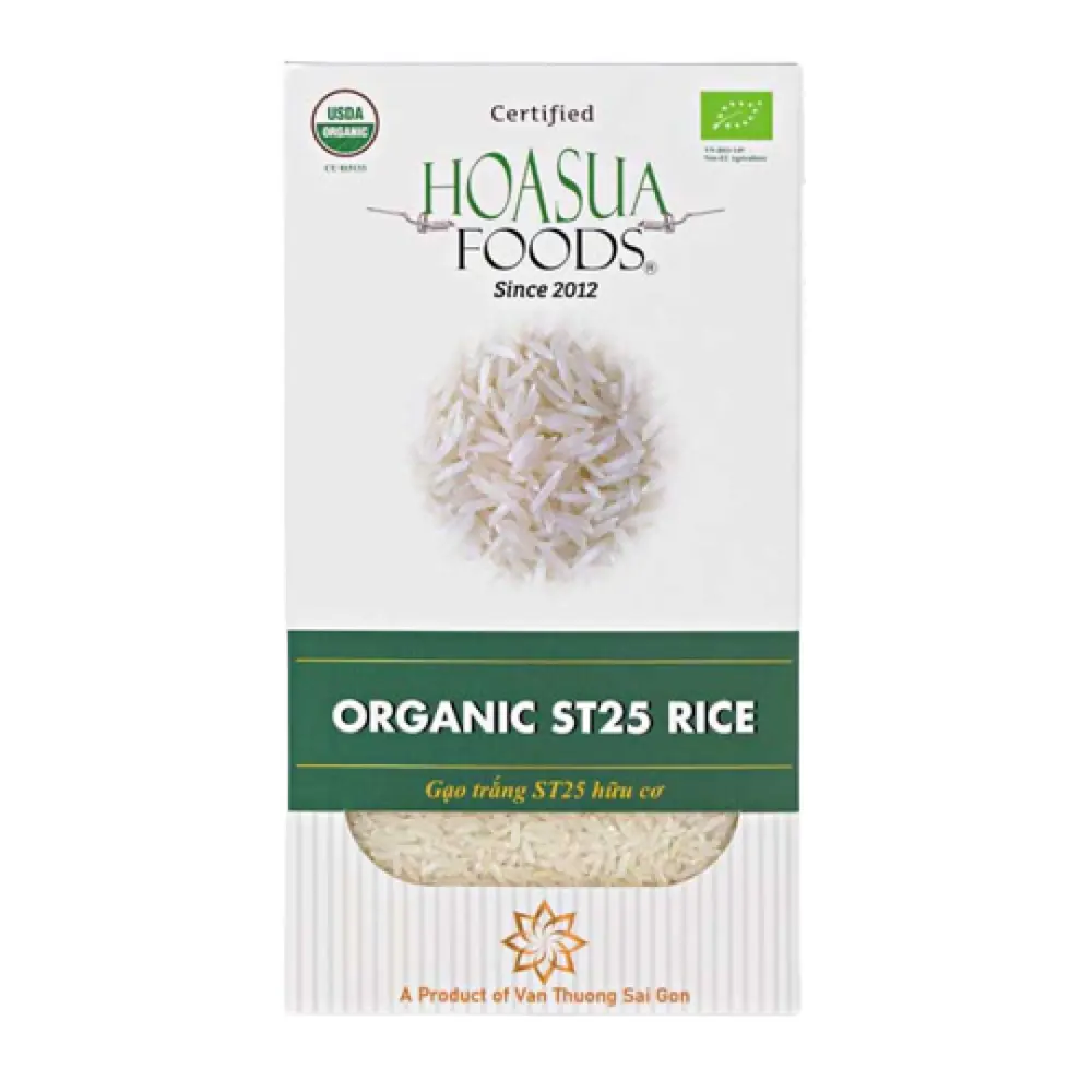 Gạo Trắng Hữu Cơ ST25, Organic White Rice ST25 (1kg) - HOA SUA FOODS