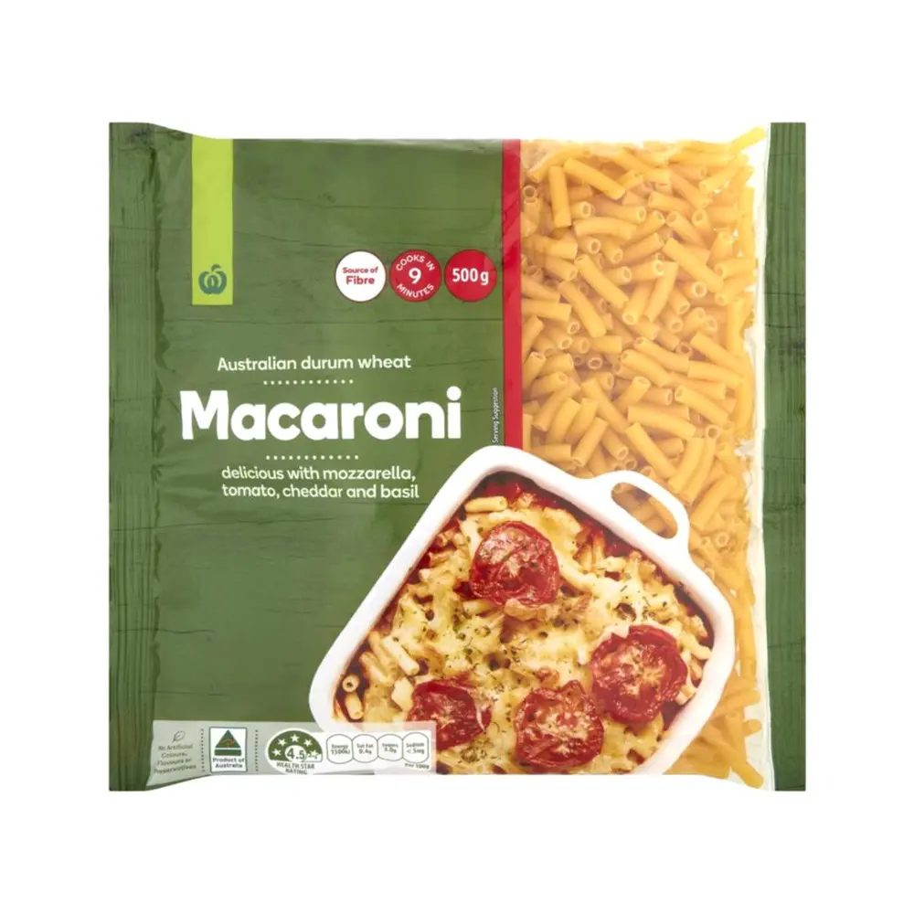 Nui Ống, Australian Durum Wheat Macaroni (500g) - WOOLWORTHS