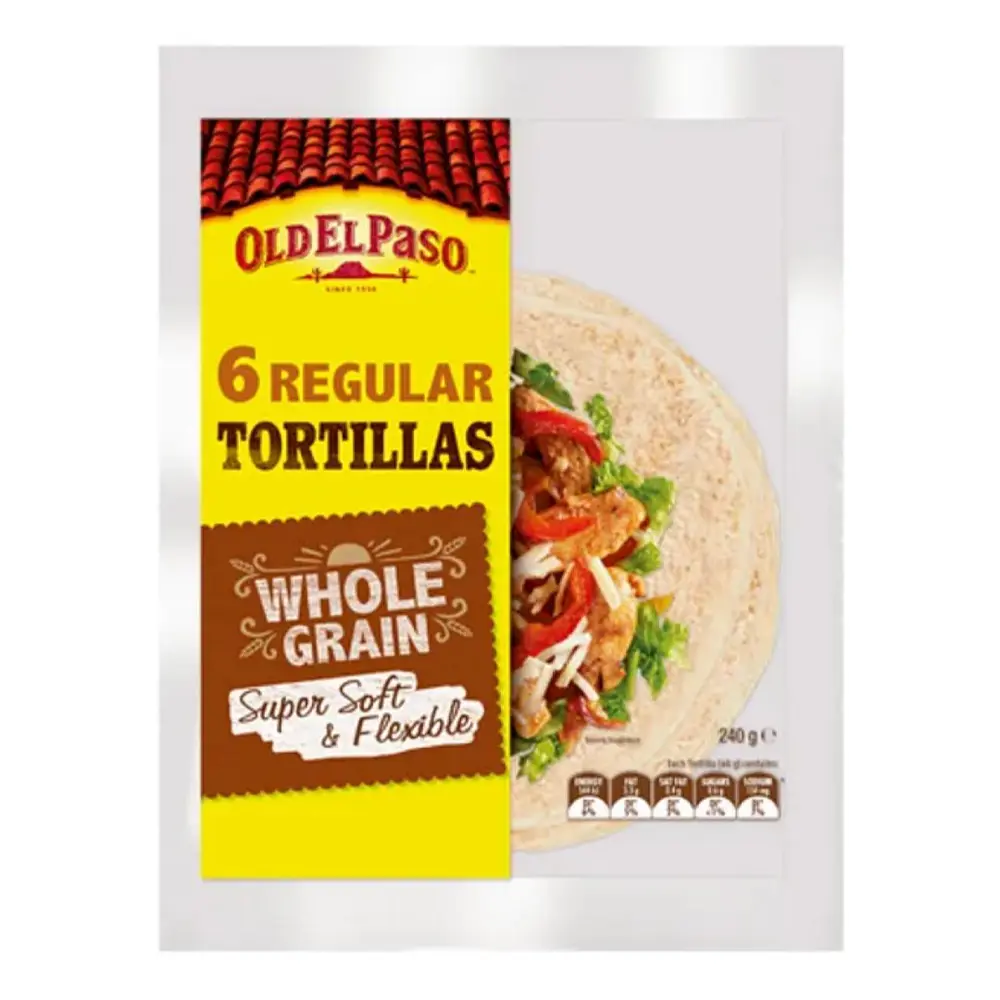 Bánh Tortilla Nguyên Cám, 6 Regular Tortillas, Whole Grain (240g) - OLD EL PASO