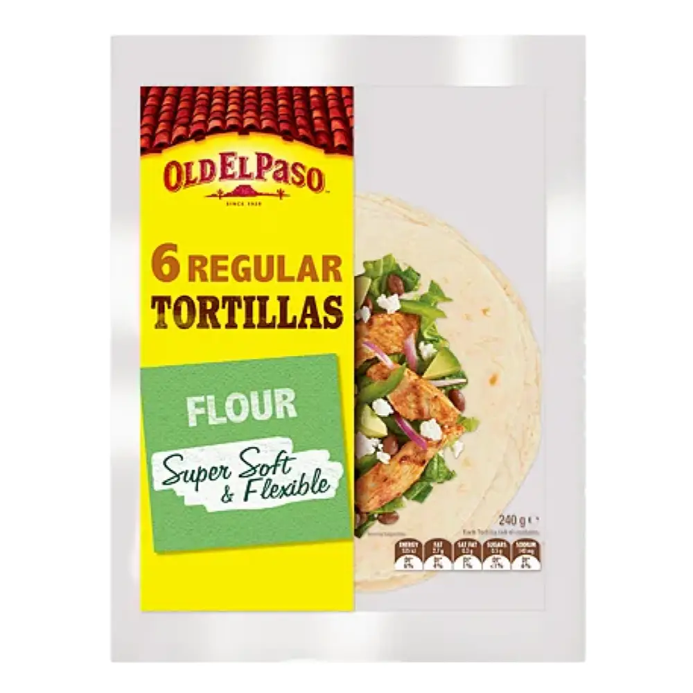 Bánh Tortilla, 6 Regular Tortillas, Flour (240g) - OLD EL PASO