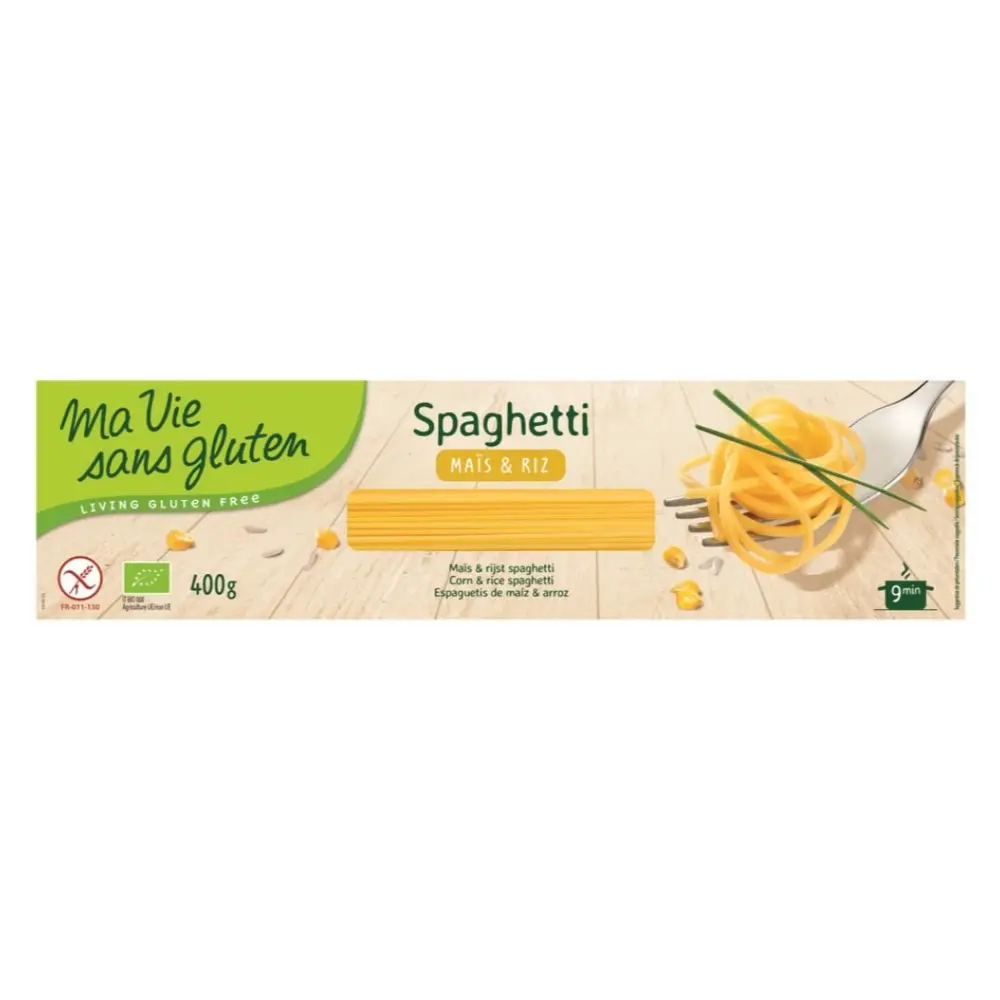 Mì Ý Hữu Cơ Từ Ngô & Gạo, Organic Corn & Rice Spaghetti, Gluten Free (400g) - MA VIE SANS GLUTEN