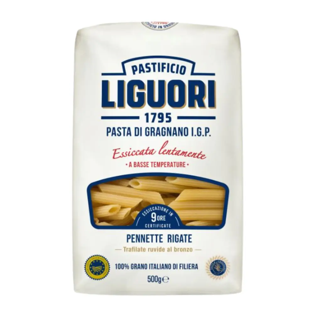Nui Ống Cao Cấp, Pasta di Gragnano I.G.P., Penne Rigate No. 42 (500g) - PASTIFICIO LIGUORI