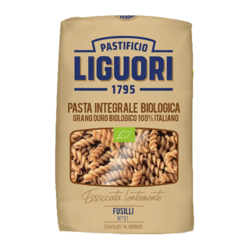 Nui Xoắn Nguyên Cám Hữu Cơ, Pasta Integrale Biologica, Fusilli No. 31 (500g) - PASTIFICIO LIGUORI