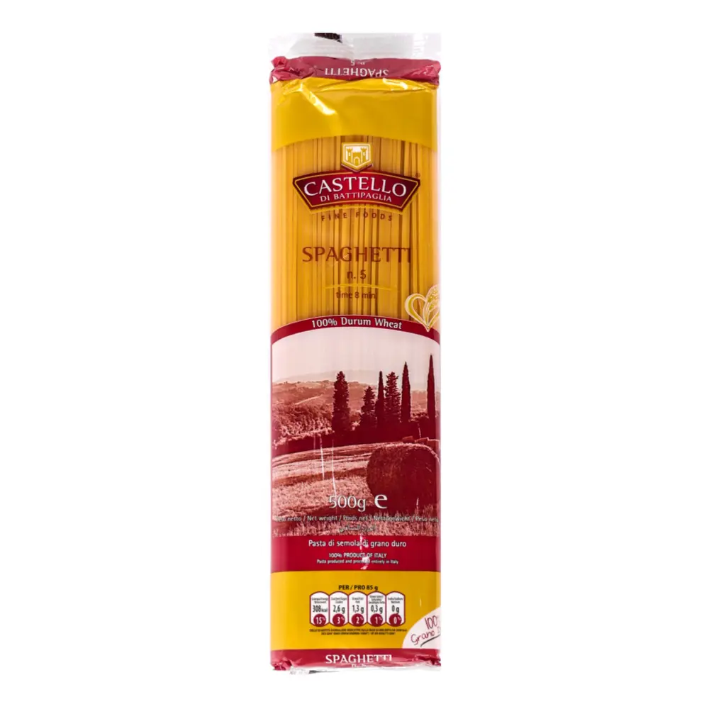 Mì Ý, Spaghettini, No. 3, 100% Durum Wheat (500g) - CASTELLO DI BATTIPAGLIA
