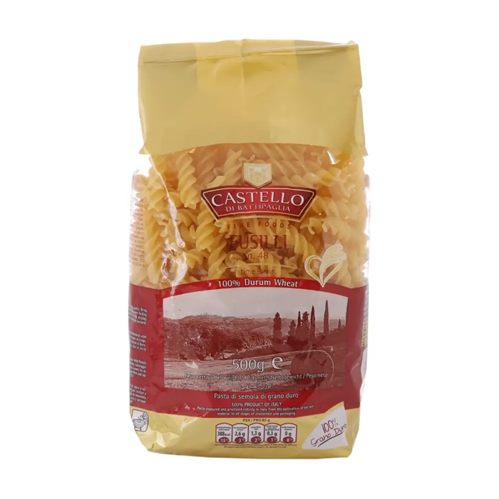 Nui xoắn, Fusilli, No. 48, 100% Durum Wheat (500g) - CASTELLO DI BATTIPAGLIA