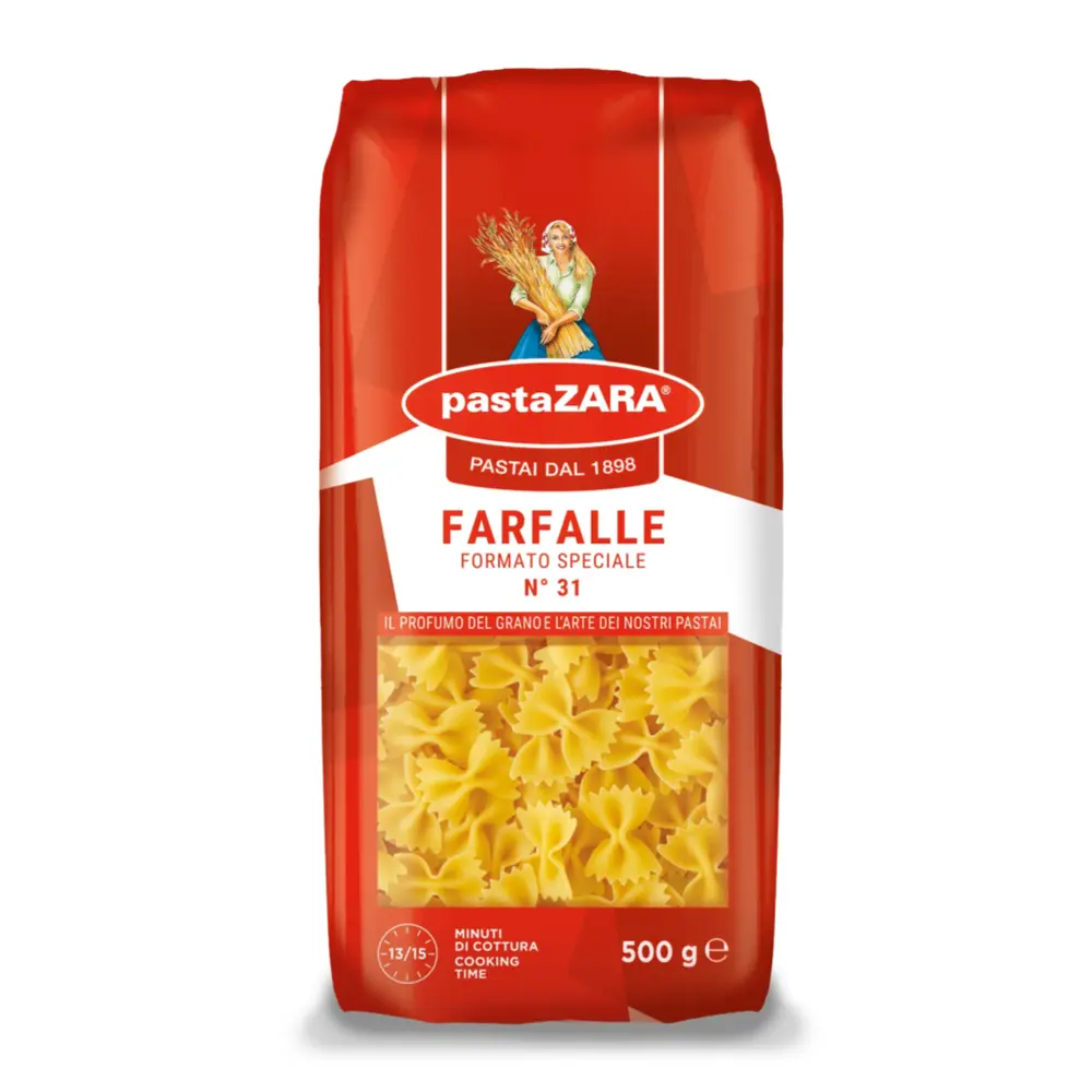 Nui Hình Nơ, Farfalle, Linea Classica, No. 31 (500g) - PASTA ZARA