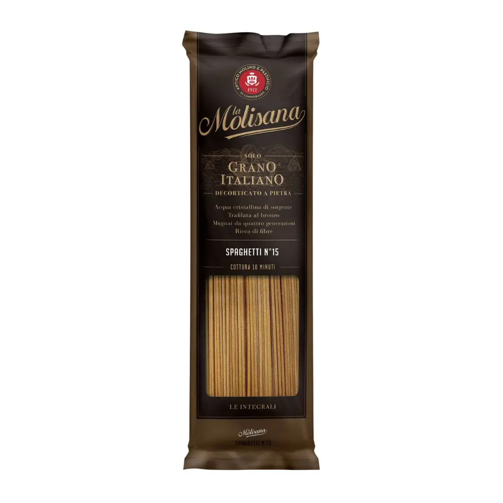 Mì Ý Nguyên Cám, Whole Wheat Spaghetti, No. 15 (500g) - LA MOLISANA