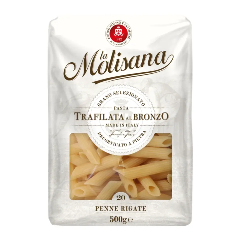Nui Ống Tre Vát, Penne Rigate, No. 20 (500g) - LA MOLISANA