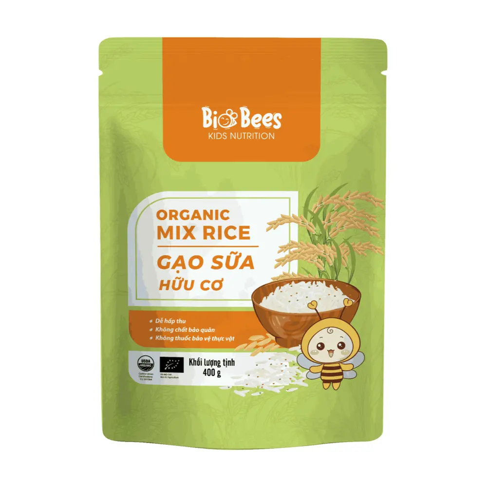 Gạo Sữa Hữu Cơ, Organic Mix Rice (400g) - BIO BEES