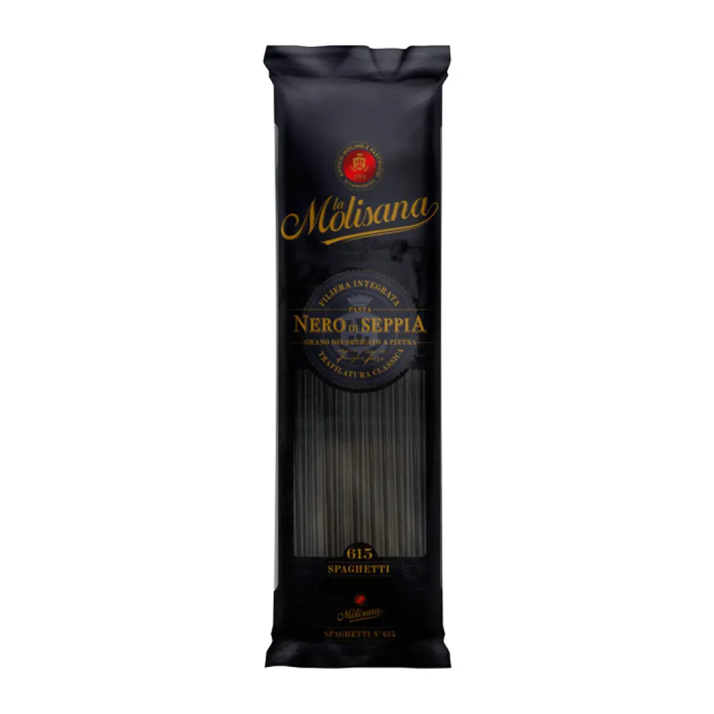 Mì Ý Đen, Pasta Nero di Seppia, Spaghetti No. 615 (500g) - LA MOLISANA
