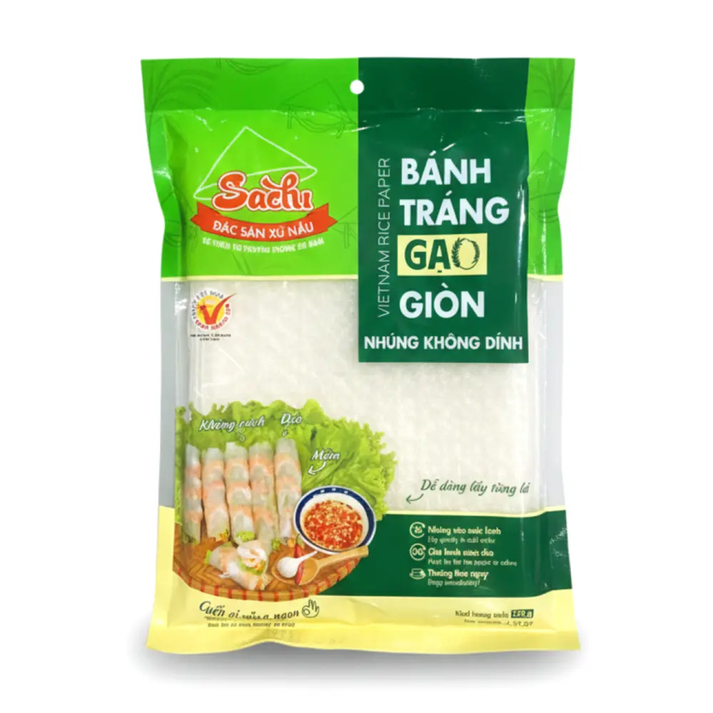 Bánh Tráng Gạo Giòn Nhúng Không Dính, Vietnam Rice Paper, 16cm, 4.23 oz (120g) - SACHI