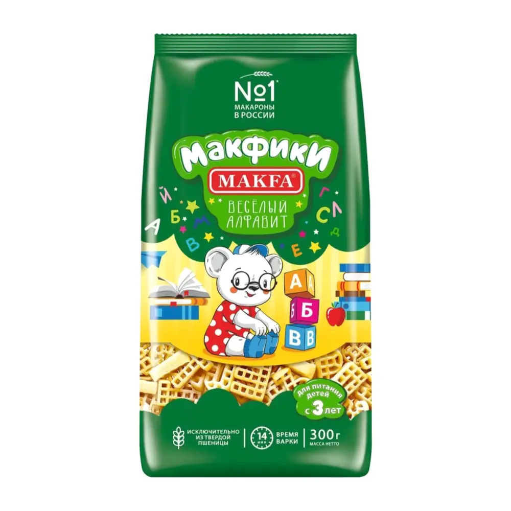 Nui Hình Chữ Cái, Alphabet Pasta for Kids (300g) - MAKFA