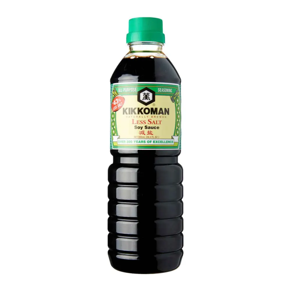 Nước Tương Ít Muối, Naturally Brewed Less Salt Soy Sauce, 20.3 fl oz (600ml) - KIKKOMAN