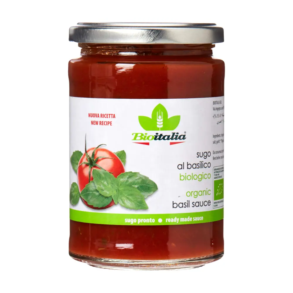 Sốt Cà Chua Húng Tây Hữu Cơ, Organic Basil Sauce (350g) - BIOITALIA