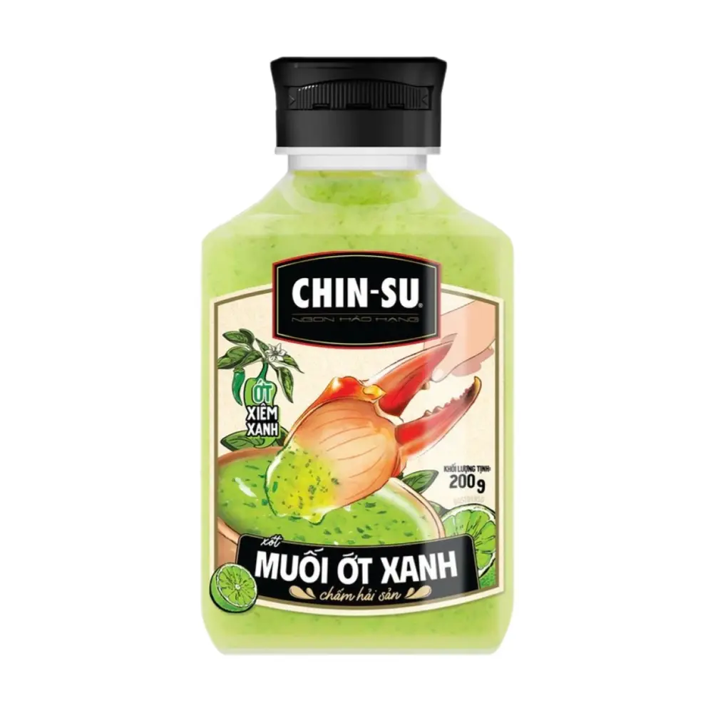 Muối Ớt Xiêm Xanh Chấm Hải Sản, Green Chili Salt Dipping Sauce (200g) - CHIN-SU FOODS