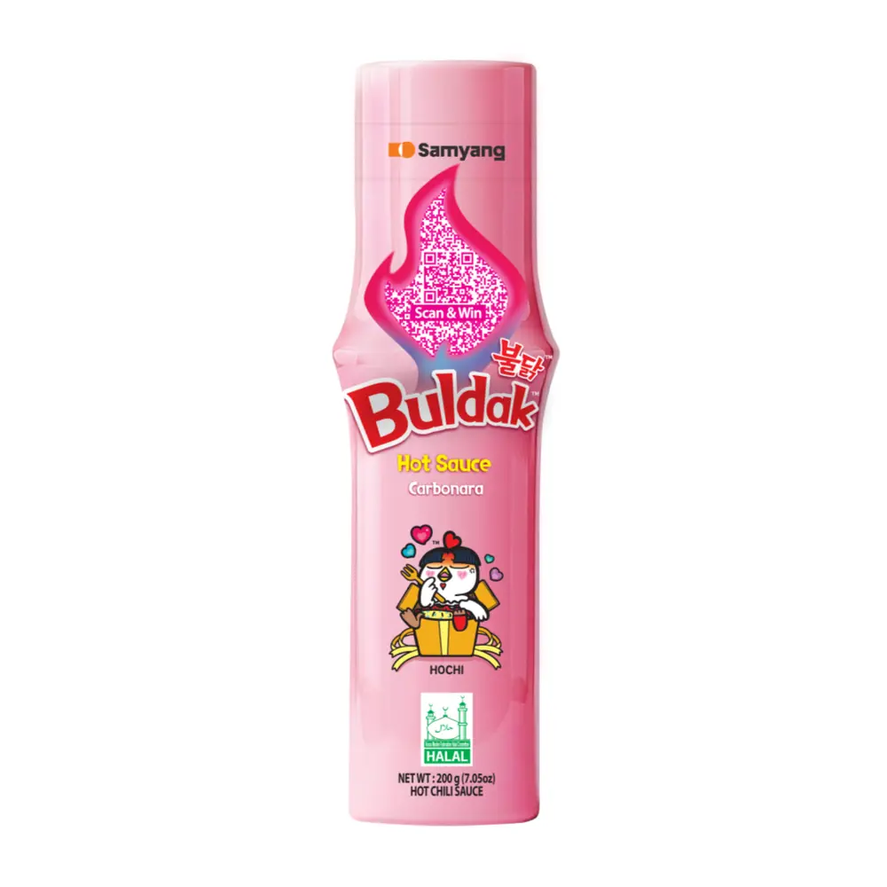 Sốt Chấm Vị Gà Cay Phô Mai, Buldak Carbonara, Hot Chicken Flavor Sauce, 7.05 oz (200g) - SAMYANG