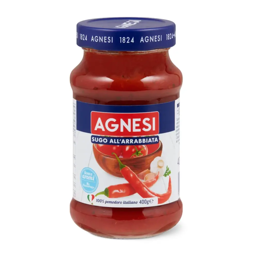 Sốt Cà Chua Ớt, Pasta Sauce, Sugo All` Arrabbiata (400g) - AGNESI