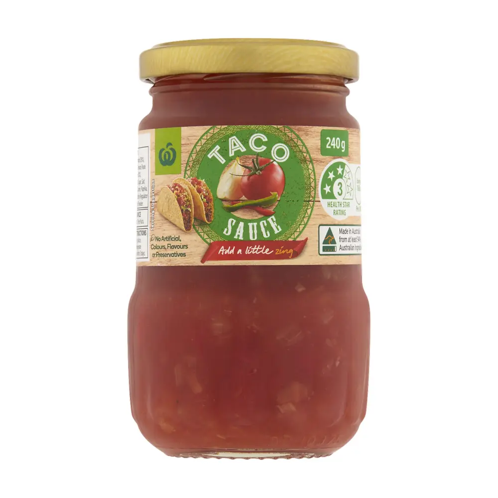 Sốt Taco Không Cay, Taco Sauce (240g) - WOOLWORTHS