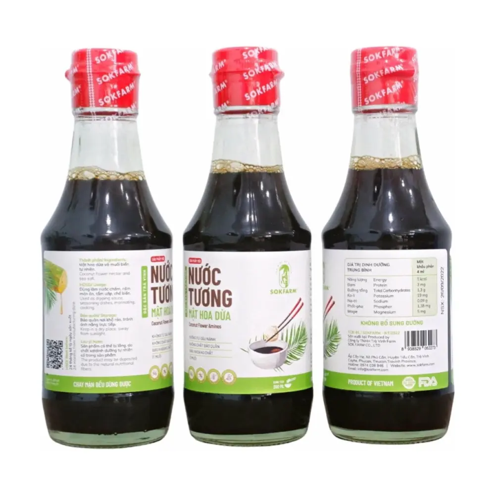 Nước Tương Mật Hoa Dừa, Coconut Flower Aminos (200ml) - SOKFARM