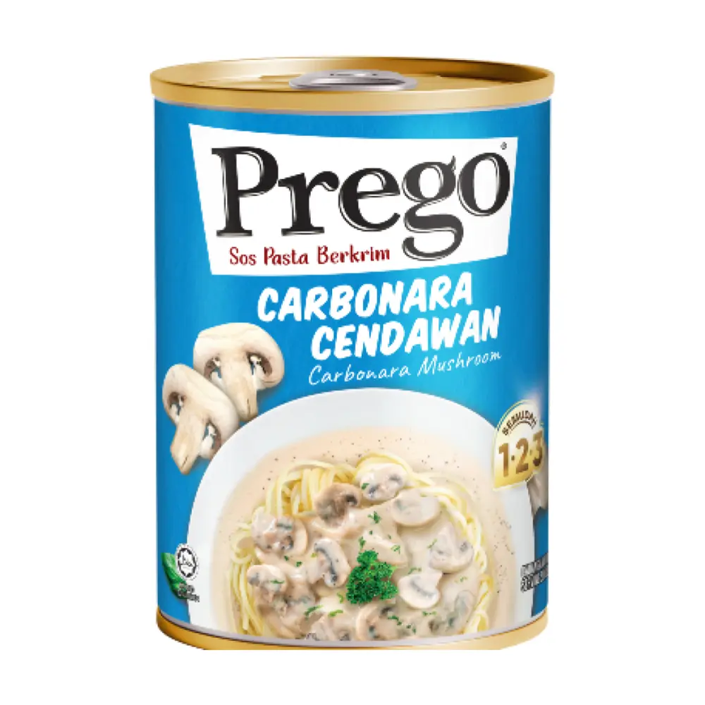 Sốt Mì Ý Kem Nấm, Carbonara Mushroom Pasta Sauce (295g) - PREGO