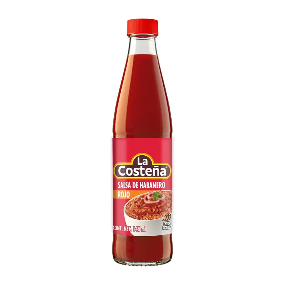 Sốt Ớt Habanero Đỏ, Salsa de Habanero Rojo, Extra Picante (145ml) - LA COSTENA