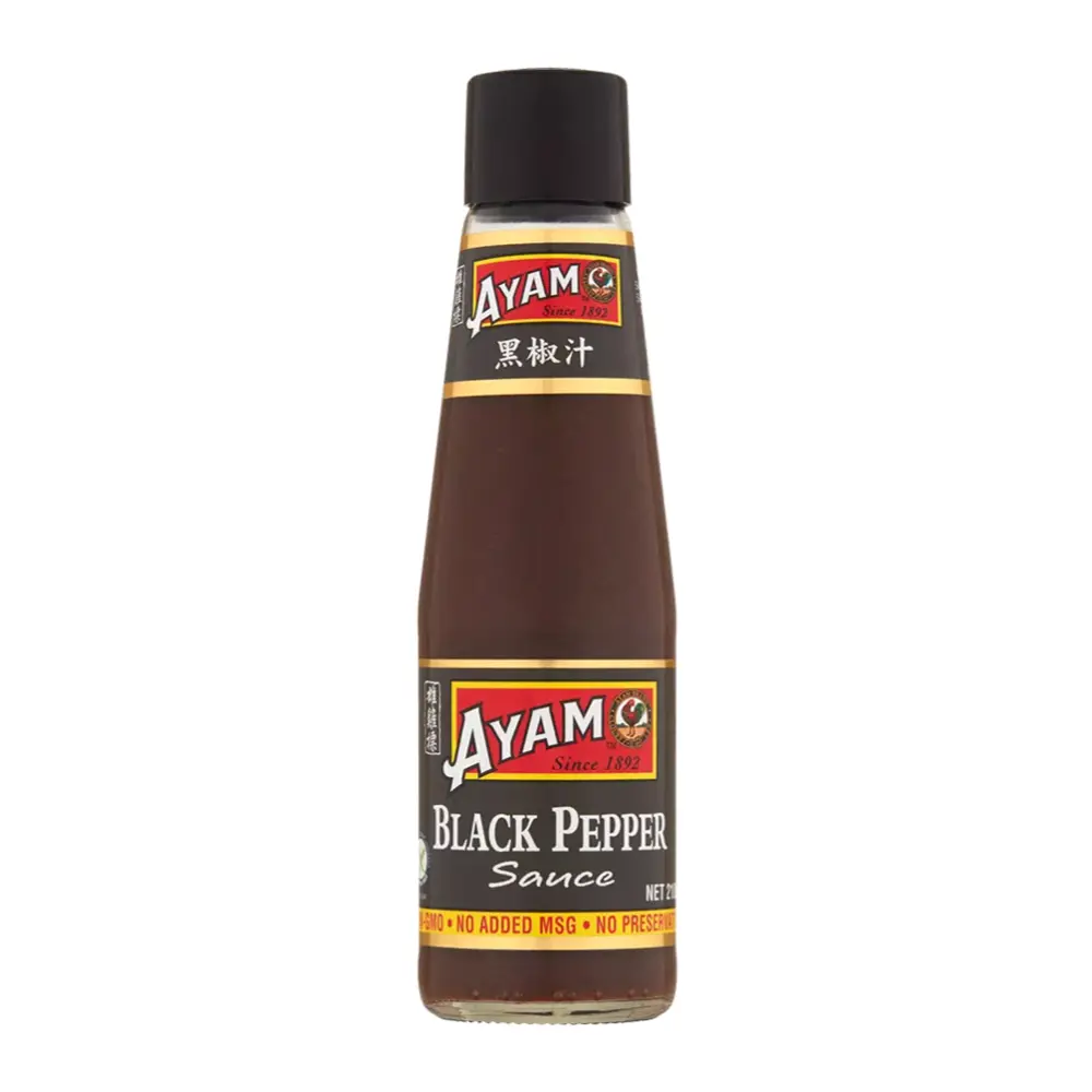 Sốt Tiêu Đen, Black Pepper Sauce, No Added MSG (210ml) - AYAM BRAND